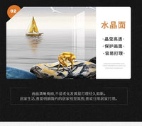 般若法眼相框摆件曼扎拉眼睛护法佛眼咒轮图居家摆台观修供奉挂画 12寸高20x宽30厘米-桌面摆件 法眼