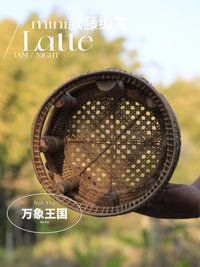 手工藤编坐墩休闲藤凳小墩子家具缅甸坐凳矮凳编织圆凳儿童换鞋凳