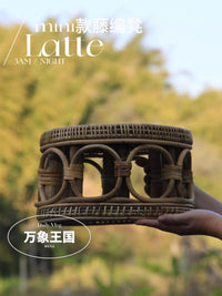 手工藤编坐墩休闲藤凳小墩子家具缅甸坐凳矮凳编织圆凳儿童换鞋凳