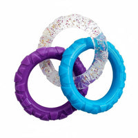 3 Rings Dog Tug Toy 3-Loop Tug Toy Soft Material Pet Supply for Young Dogs