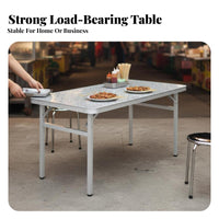 Foldable Design Bi-Fold Rectangular Table Indoor/exteriordoor Use Portable Furniture Easy to Clean adaptable for Street Vendors, Party Hosts, Night bazaar, exteriordoor meal, Camping, Dining Room