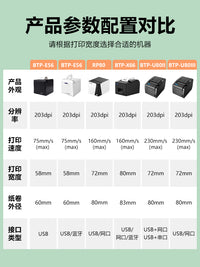 新北洋RP80热敏打印机80mm小票机网口菜单餐饮超市酒店前台收银切纸收据京东外卖美团饿了么蓝牙后厨打印机
