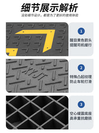 斜坡垫台阶垫实心门槛路沿坡板汽车减速带门口橡胶马路牙子上坡垫 A 【终生质保】长50*宽32*高12cm