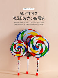 儿童拍拍鼓玩具奥尔夫打击乐器6寸棒棒糖手敲鼓音乐0-3岁早教教具 棒棒糖敲鼓（8寸）