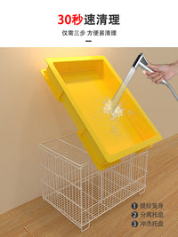 兔笼防喷尿大号兔子窝笼子荷兰猪豚鼠笼自动清粪宠物专用室内家用 白套餐❶【碗，125ml水壶，脚垫】