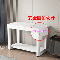 鱼缸架子金属鱼缸桌钢木鱼缸底座鱼缸底架鱼缸柜铁艺鱼缸储物架子 黑架+黑色【圆角桌面】 80x40x70cm
