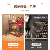 猫笼子家用室内超大自由空间带厕所一体幼猫专用猫咪两层猫屋别墅 黑猫城堡-【大空间可养多猫】 豪华款-【精装款+吊床+猫碗+猫窝】