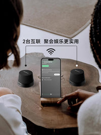 MOMAX摩米士智能蓝牙音响便携磁吸手机支架迷你音箱360°环绕发声 创意磁吸蓝牙音响-玫瑰金