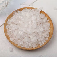 天然白水晶碎石消磁石鱼缸石石榴石充电净化随形供曼扎居家五百克 单独消磁碗 尺寸12×10