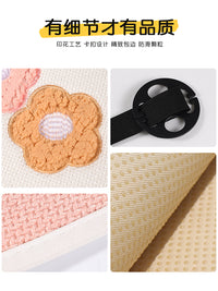 亚麻汽车坐垫四季通用夏季2025女座椅透气可爱棉麻夏季车座套座垫 【四季亚麻】粉花坐垫（7件套）