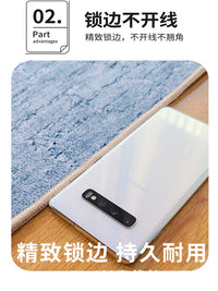 汽车坐垫四季通用轻奢简约舒适透气车用座椅套后排单片式车用垫子 E0995J-草莓猫咪绿-坐垫三件套