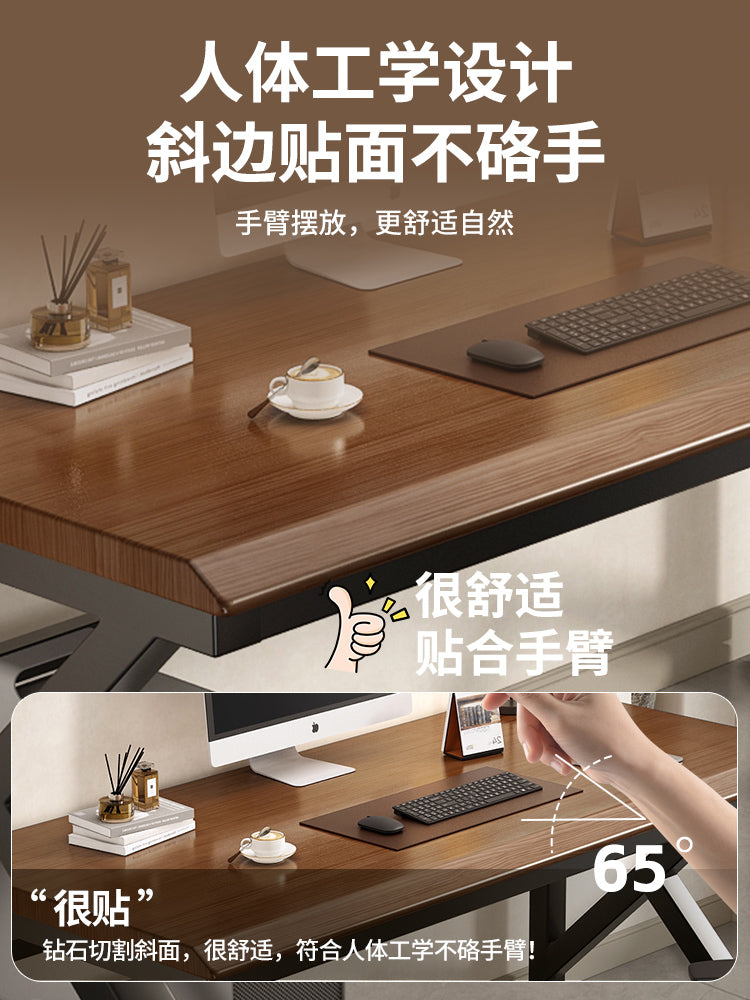 顾家家居电脑桌台式双人电竞桌长方形办公桌书房书桌家用学生桌子 【加厚2.5CM桌面|品牌推荐款】140CM-送货入户包安装