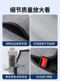 夏季亚麻汽车坐垫四季通用半包空气层透气防滑新款冰丝座椅套座垫 【清凉纯亚麻】温馨米五座-分体