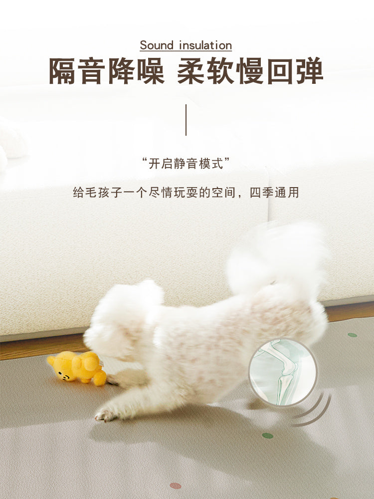 宠物地垫pvc防水防尿专用喂养猫咪餐垫狗狗笼子睡垫隔凉免洗地毯 Y海洋碎冰【一抹净】 100cm*120cm