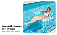 High Buoyancy Inflatable Pool Lounge Long-Lasting PVC Material Floating Water Chair Portable Inflatable Water Lounge Quick Inflate & Deflate for Adults, Kids, Beach, Lake, Vacation