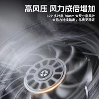涵道暴力风机大功率型强力吹风机除雪尘涡轮工业鼓风机锂电暴风机 80涵道蓝色暴力风机【无极调速】10节二电一充+收纳箱