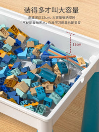 大颗粒益智拼装宝宝玩具男女孩3岁6大号儿童积木桌子多功能游戏桌 ⭐特大号积木桌1椅⭐200滑道大颗粒+204动物大颗粒.