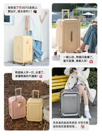 高颜值拉杆行李箱女20寸登机箱25年新款24大容量学生密码旅行箱皮 衔珠灰 TRUNK版只有26寸，新品额外优惠20