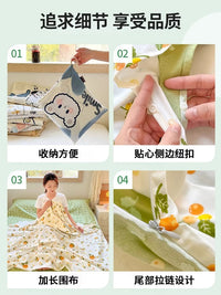 全棉酒店隔脏睡袋旅游必备用品纯棉旅行床单被套便携式一体旅睡宝 全棉睡袋-绿茵 160x200cm