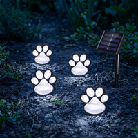 Solar Lights Outdoor Garden Decor for Pet Lovers, 4 Pack Garden Lights with Separate Panel, Solar Powered Garden Lights, LED Night Lights Gift