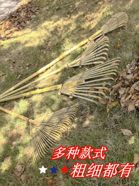 长竹耙子清理草坪落叶垃圾农村老式扫庭院扒晒稻园艺爬多齿搂树叶 标准【11齿】【齿宽】