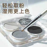 折角眼线刷眼影刷精细遮瑕刷画卧蚕眼睑下至泪沟眼部细节化妆刷 A 直柄眼线刷【2支装】