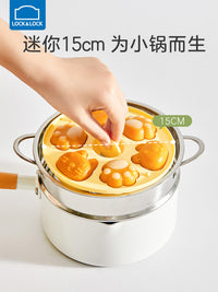 乐扣乐扣宝宝辅食蒸糕模具猫爪婴儿硅胶可蒸煮工具做蛋糕布丁磨具