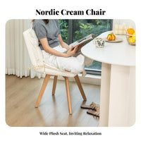 Multifunctional Upholstered Swivel Chair Soft & Comfortable Vanity Stool Thick Padded Seat Indoor Seating Sturdy Construction for Homeowners, Pet Owners, Dining Room, Dressing Area, Bedroom, Home Office