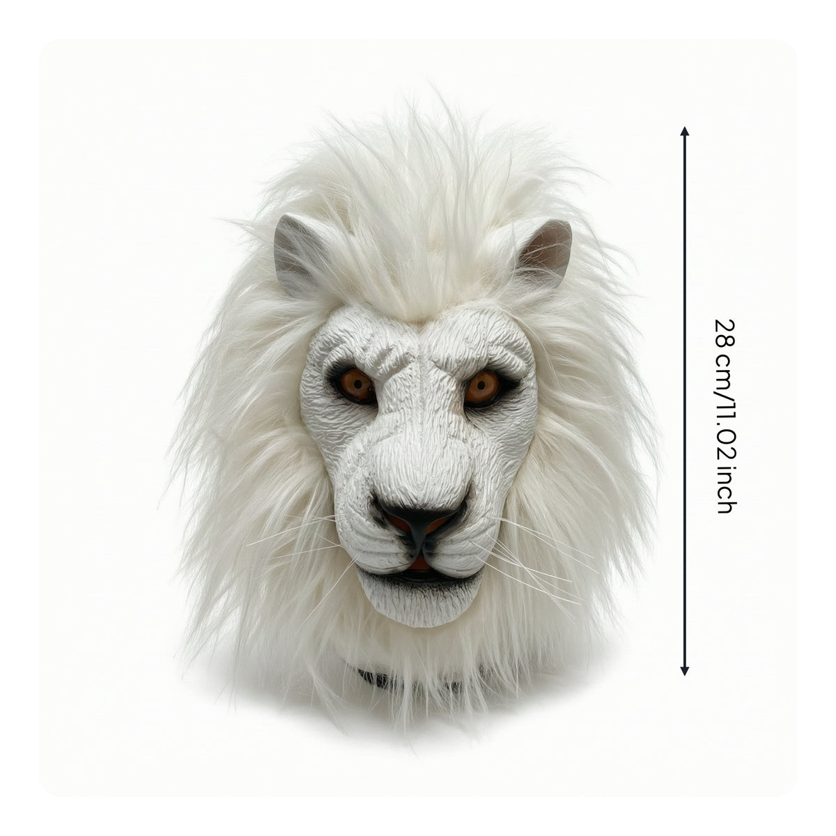 Full-Face Lion Head Mask One-Size Lion Mask Long-Lasting Lightweight for Halloween, Cosplay