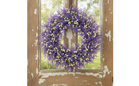 Lavender Wreath Full Spring Wreath Artificial Faux for Wall Decor, Farmhouse