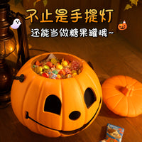 南瓜灯儿童手提灯笼万圣节装饰道具糖果罐小礼品南瓜桶讨糖篮子
