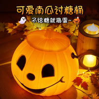 南瓜灯儿童手提灯笼万圣节装饰道具糖果罐小礼品南瓜桶讨糖篮子