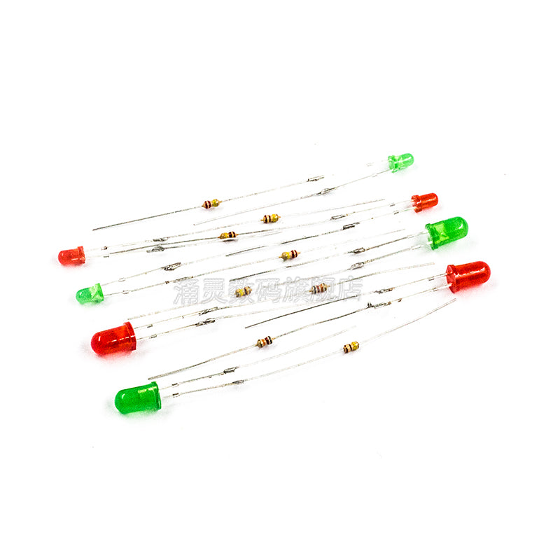 led灯珠3mm/5mm发光二极管插座电源指示信号灯220v 氖灯带电阻257