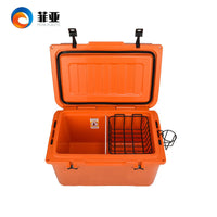Portable PE Insulated Cooler Box with Wheels for Food Storage, Camping, and BBQ