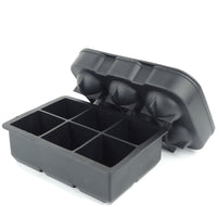 6-Hole Silicone Ice Ball Maker Mold with Lid, Sphere and Square Ice Cube Tray Set for Whiskey Cocktails