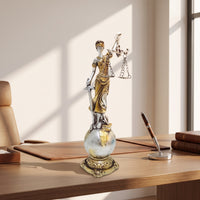 Lady Justice Statue Tabletop Lady Justice Figurine Textured for Bookshelf