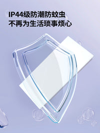 雷士照明厨房灯led全光谱吸顶灯300x600集成吊顶灯厕所灯卫生间灯 【IP64防护升级-全光谱照明】悬浮曲面无边框|珍珠白24W|30X30cm|白光