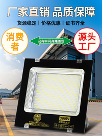 亚明led招牌射灯匾门面照明室外防水支架店铺门头探照户外广告牌 100W广告牌灯+0.5米弯杆支架【送安装螺丝】