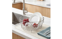 Drain Basket Resistant Stainless Steel Basket Airy Countertop Storage Organizer for Home Cooks, Kitchen
