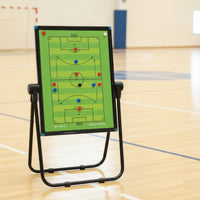 Soccer Board with Stand Freestanding Football Strategy Board with Stand Double-Sided for Coaches, Trainers, Match Planning, Team Talks