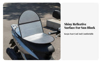 Sun Protection Anti-Scald Saddle Cushion Long-Lasting Motorcycle Sunshade Seat Cover Easy to Clean for Summer, Outdoor