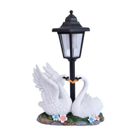 Solar Garden Lantern Clear Panels Wildlife Themed Base Ornament Classic Lamp