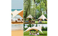 Waterproof Canopy Tent Resistant Star Canopy Heavy-Duty Tent with Support Pole Recreational for Backyard Parties