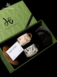 家榭丽舍「FOREST」咖啡杯礼盒装新婚礼物送新人闺蜜高档实用礼品 2杯2碟（红色礼盒)