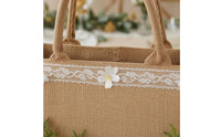 Jute Tote Bag Structured Rectangular Tote Bag Effortless to Tidy Daily Carrier for Gift Carrying