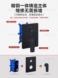 箭牌暗装花洒嵌入式隐藏入墙式暗藏预埋家用黑色增压淋浴花洒套装 精灵白方形暗装花洒咨询享全网蕞底价，买贵多赔5%