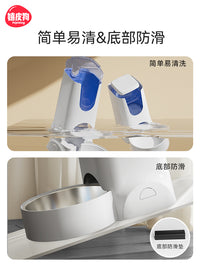 狗狗喝水器猫咪饮水机喂食器自动喂水器不插电神器猫碗宠物用品 浅灰色基础喂食器