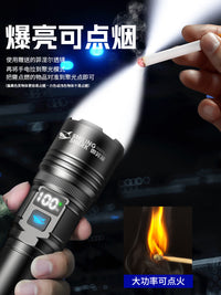 超强光手电筒户外远射超亮充电激光手电家用超长续航大容量氙气灯