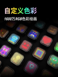 零想M20全彩智能自行车尾灯公路车山地车夜骑刹车感应蓝牙diy弹幕