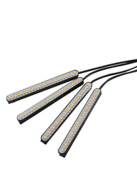 10cm双模式12V摩托车led流水转向改装刹车红光8cm4cm流水黄光12cm